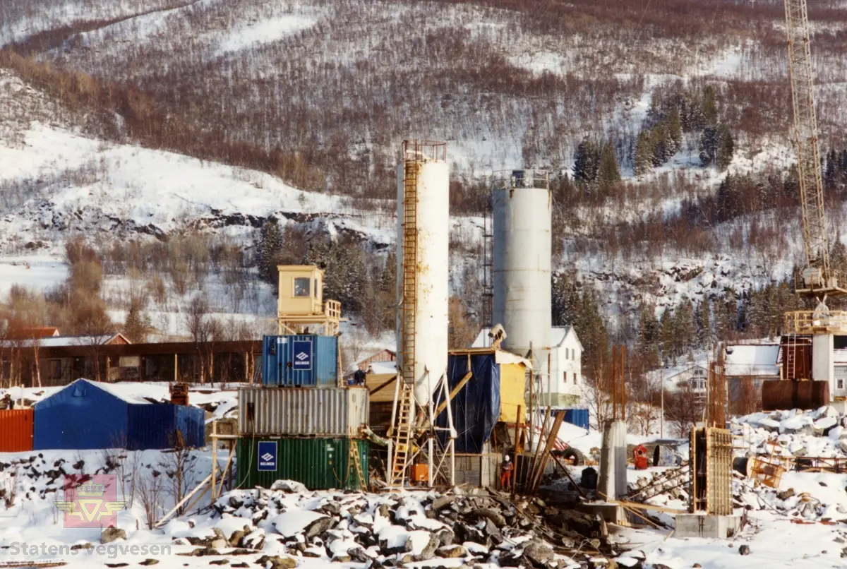 I arbeid med Støvset bru på begynnelsen av 1990-tallet.