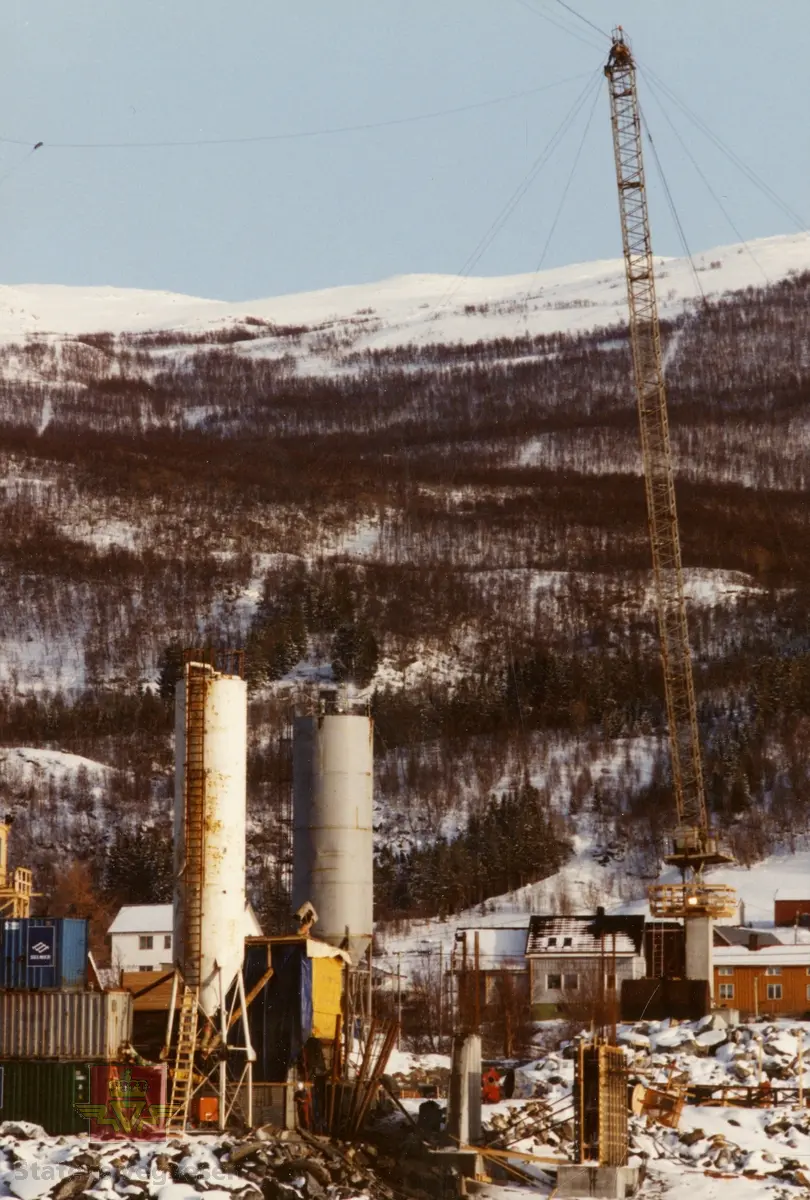 I arbeid med Støvset bru på begynnelsen av 1990-tallet.