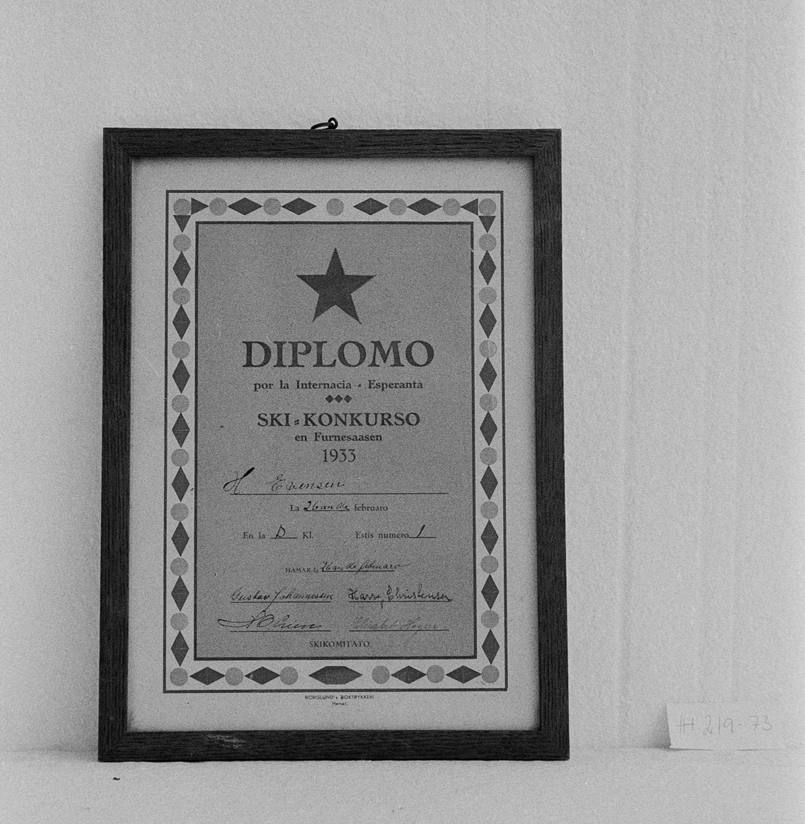 Diplom i ramme