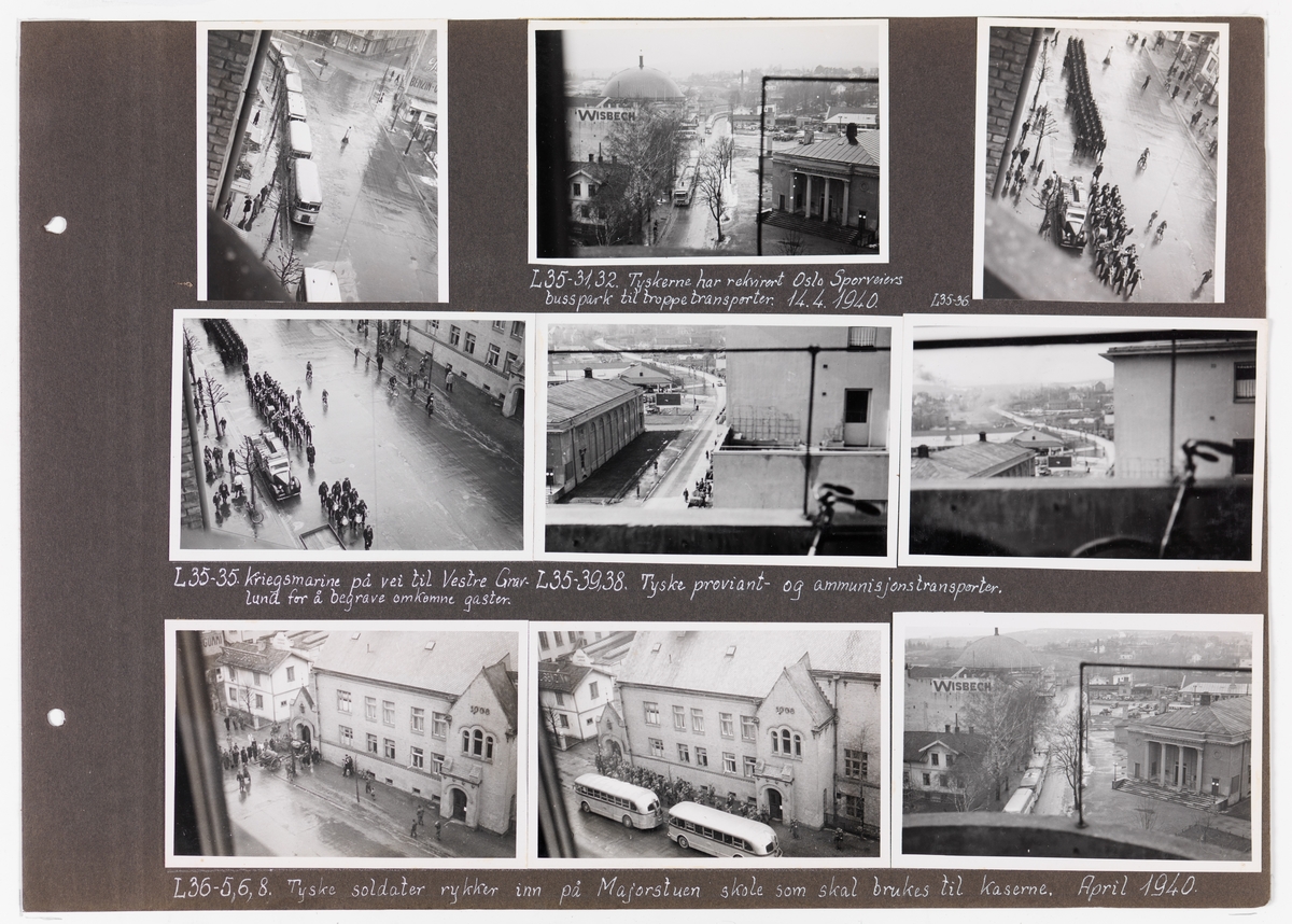 Adolf Bechs fotoalbum fra 1939-1940. Bech var kontorsjef ved transportkontoret i generaldirektoratet for Norges Statsbaner. 

Enkeltbilder fra albumet er publisert på reg.nr. UHB-105-0002 - UHB-105-0141.