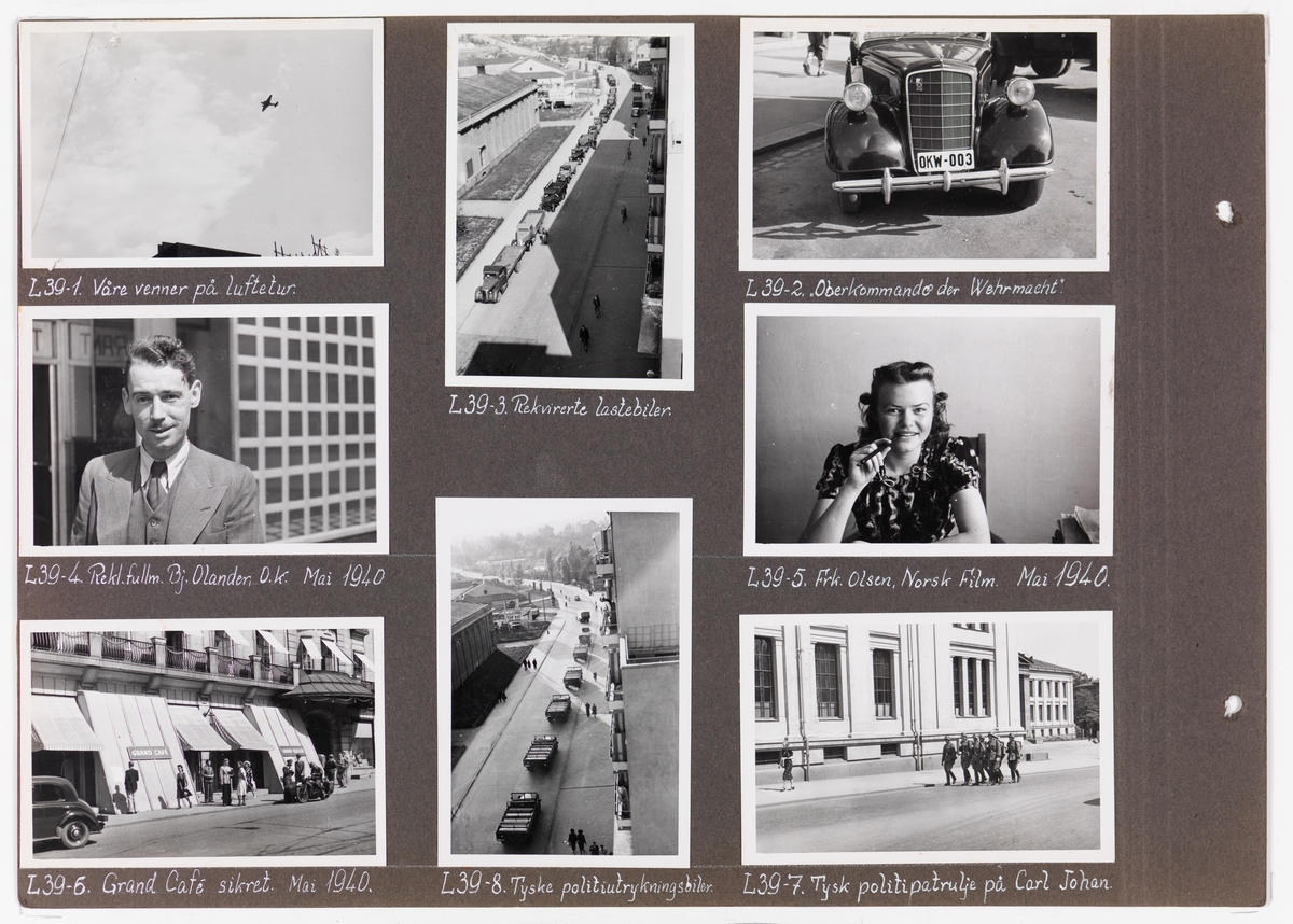 Adolf Bechs fotoalbum fra 1939-1940. Bech var kontorsjef ved transportkontoret i generaldirektoratet for Norges Statsbaner. 

Enkeltbilder fra albumet er publisert på reg.nr. UHB-105-0002 - UHB-105-0141.