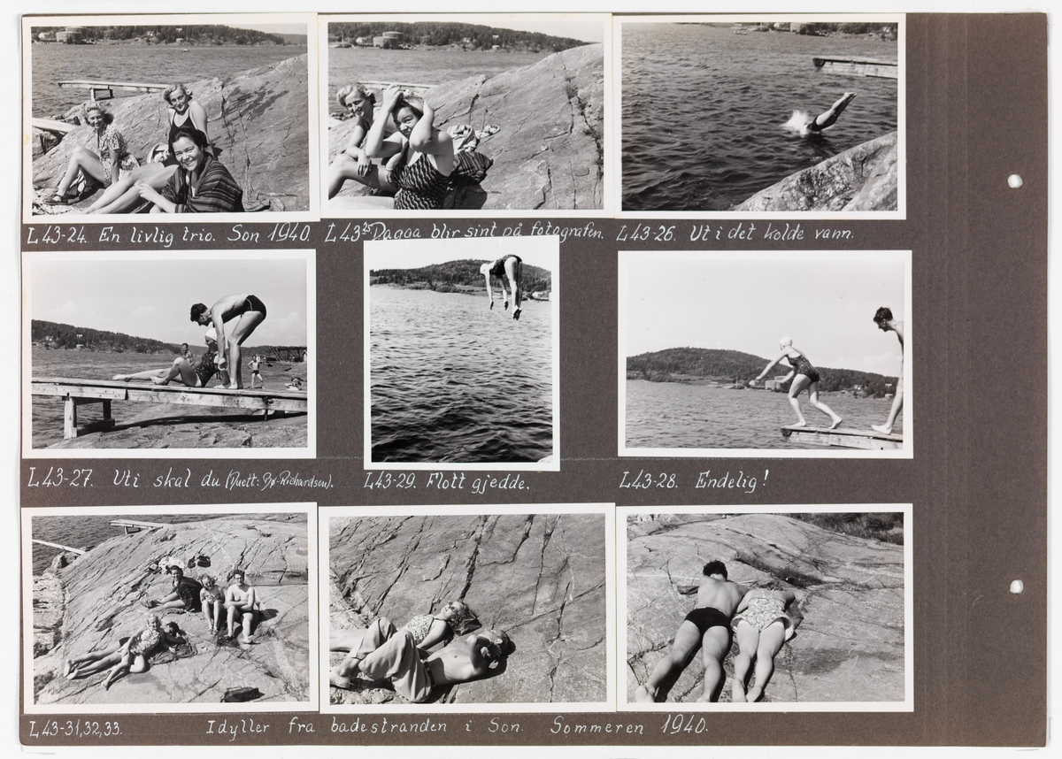 Adolf Bechs fotoalbum fra 1939-1940. Bech var kontorsjef ved transportkontoret i generaldirektoratet for Norges Statsbaner. 

Enkeltbilder fra albumet er publisert på reg.nr. UHB-105-0002 - UHB-105-0141.