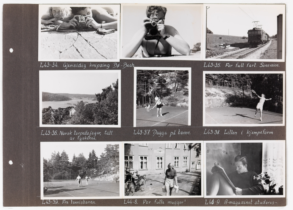 Adolf Bechs fotoalbum fra 1939-1940. Bech var kontorsjef ved transportkontoret i generaldirektoratet for Norges Statsbaner. 

Enkeltbilder fra albumet er publisert på reg.nr. UHB-105-0002 - UHB-105-0141.