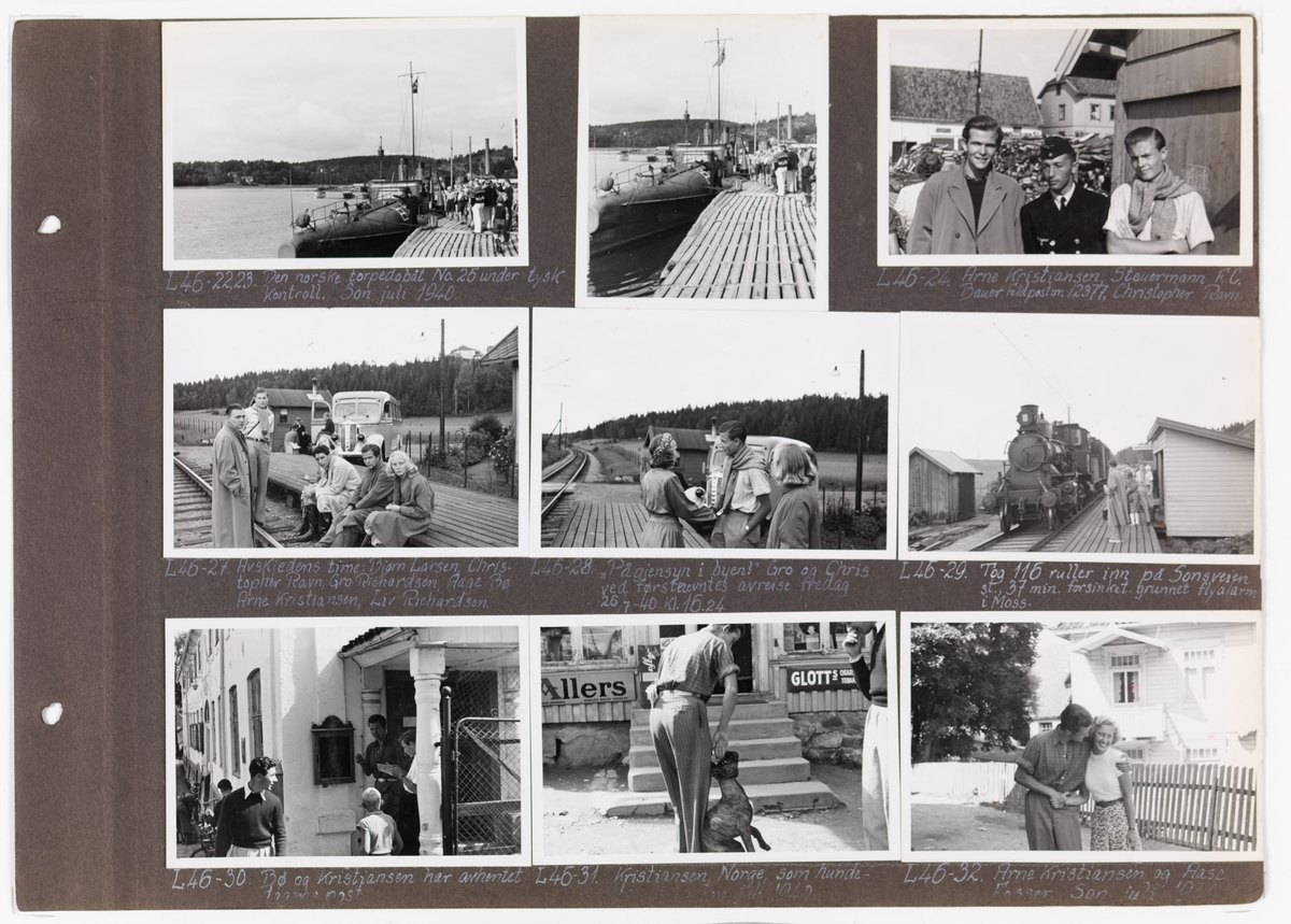 Adolf Bechs fotoalbum fra 1939-1940. Bech var kontorsjef ved transportkontoret i generaldirektoratet for Norges Statsbaner. 

Enkeltbilder fra albumet er publisert på reg.nr. UHB-105-0002 - UHB-105-0141.