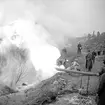 Brandövning i Kvarntorp.
30 oktober 1958.