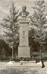 Monument over Halfdan Kjerulf [papirkunst]