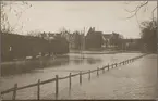 Översvämning vid Mariefred station.