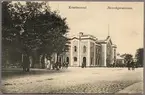 Järnvägsstationen i Kristianstad från gatusidan.