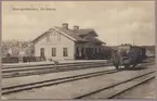 Åtvidabergs järnvägsstation. Spännanordning för vajer till ställverk.