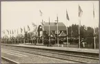 Invigning av banan Sveg - Hede på järnvägsstationen i Sveg 1924.