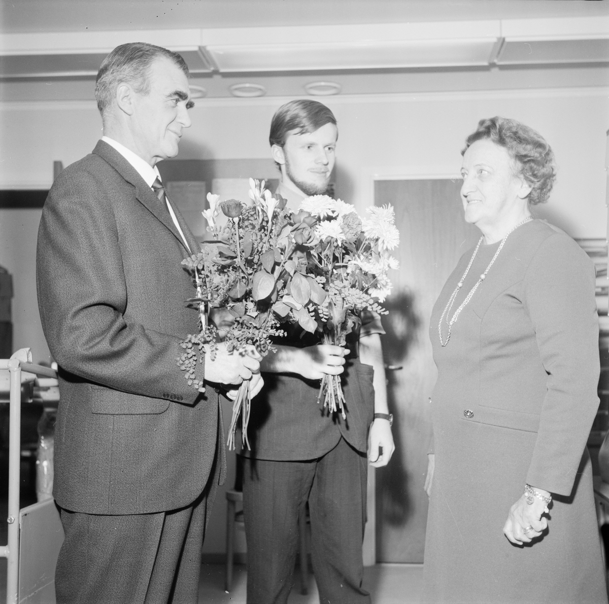 Veteran vid posten hyllad i Söderfors, Uppland 1971