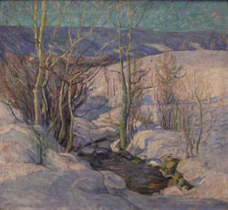 Vinterlandskap [Maleri]