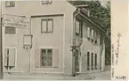 Vykort - Carl von Linnés bostadshus på Svartbäcksgatan 27. kvarteret Örtedalen, Uppsala omkring 1900