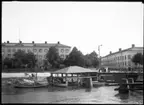 Vänersborg. Fisktorget, hamnkanalen