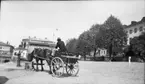 Vänersborg. Hästskjuts vid Fisktorget.