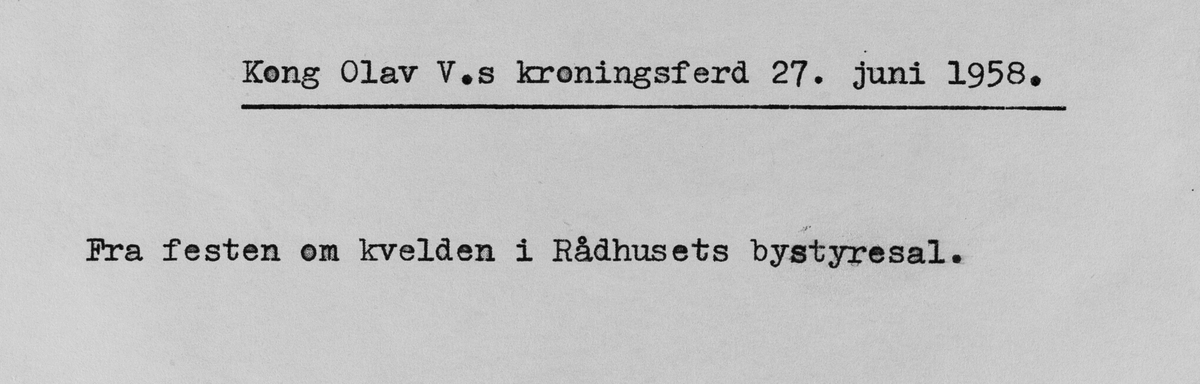 Kong Olav V.s signingsferd 27. juni 1958.