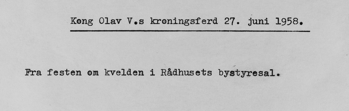 Kong Olav V.s signingsferd 27. juni 1958.