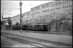 Stockholm  Roslagens Järnvägar, SRJ motorvagnståg vid Östra station i Stockholm. SRJ X4p 128.