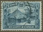 Frimärke ur Gösta Bodmans filatelistiska motivsamling, påbörjad 1950.
Frimärke från Bengaliska Congo, 1932. Motiv av Hydda i Uele, Kongo.