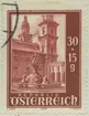 Frimärke ur Gösta Bodmans filatelistiska motivsamling, påbörjad 1950.
Frimärke från Österrike, 1948. Motiv av Salzburgerdomen. 