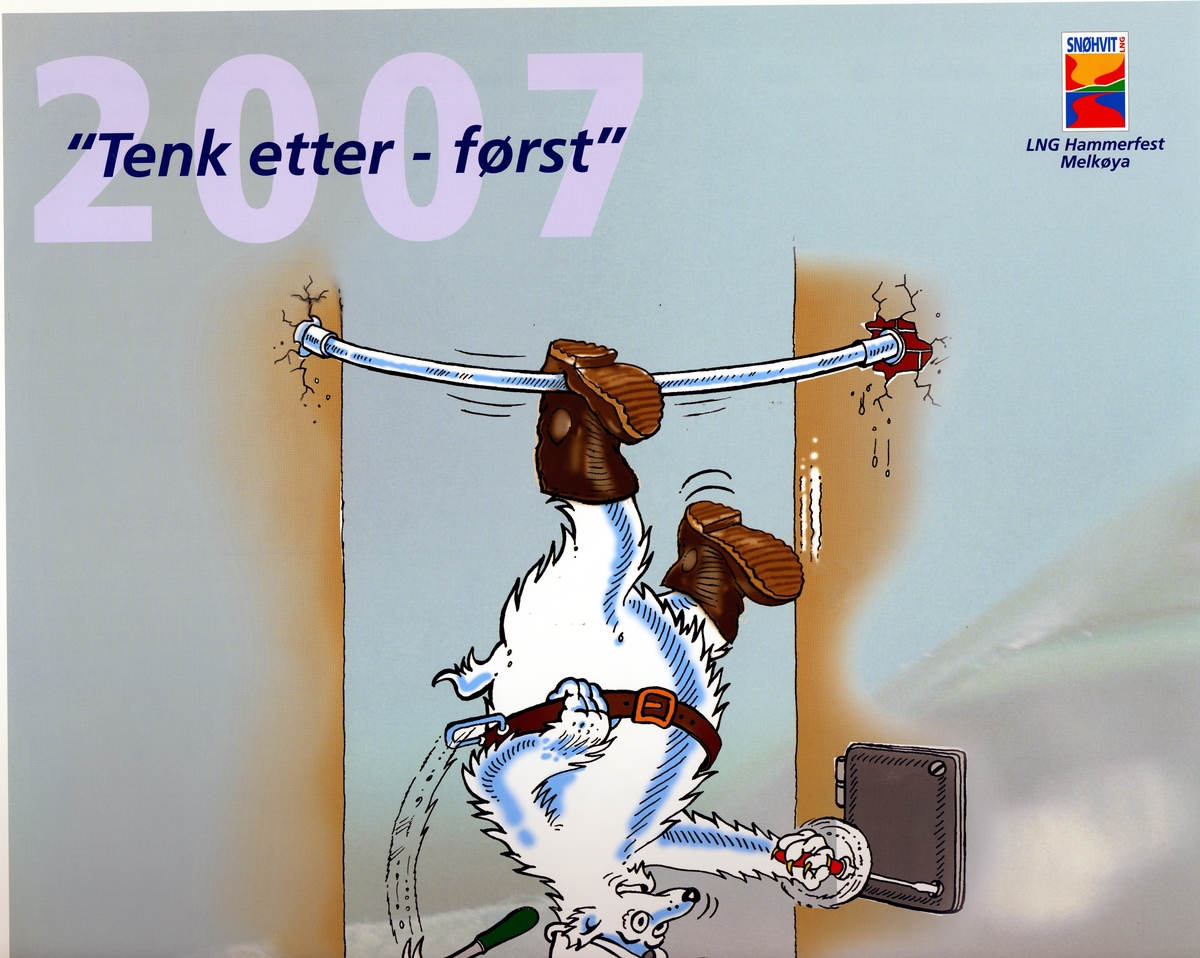 Situasjonsstudier fra arbeidslivet med en isbjørn.