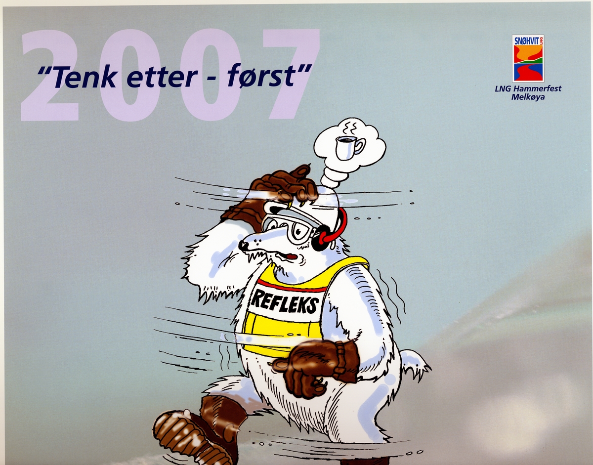Situasjonsstudier fra arbeidslivet med en isbjørn.