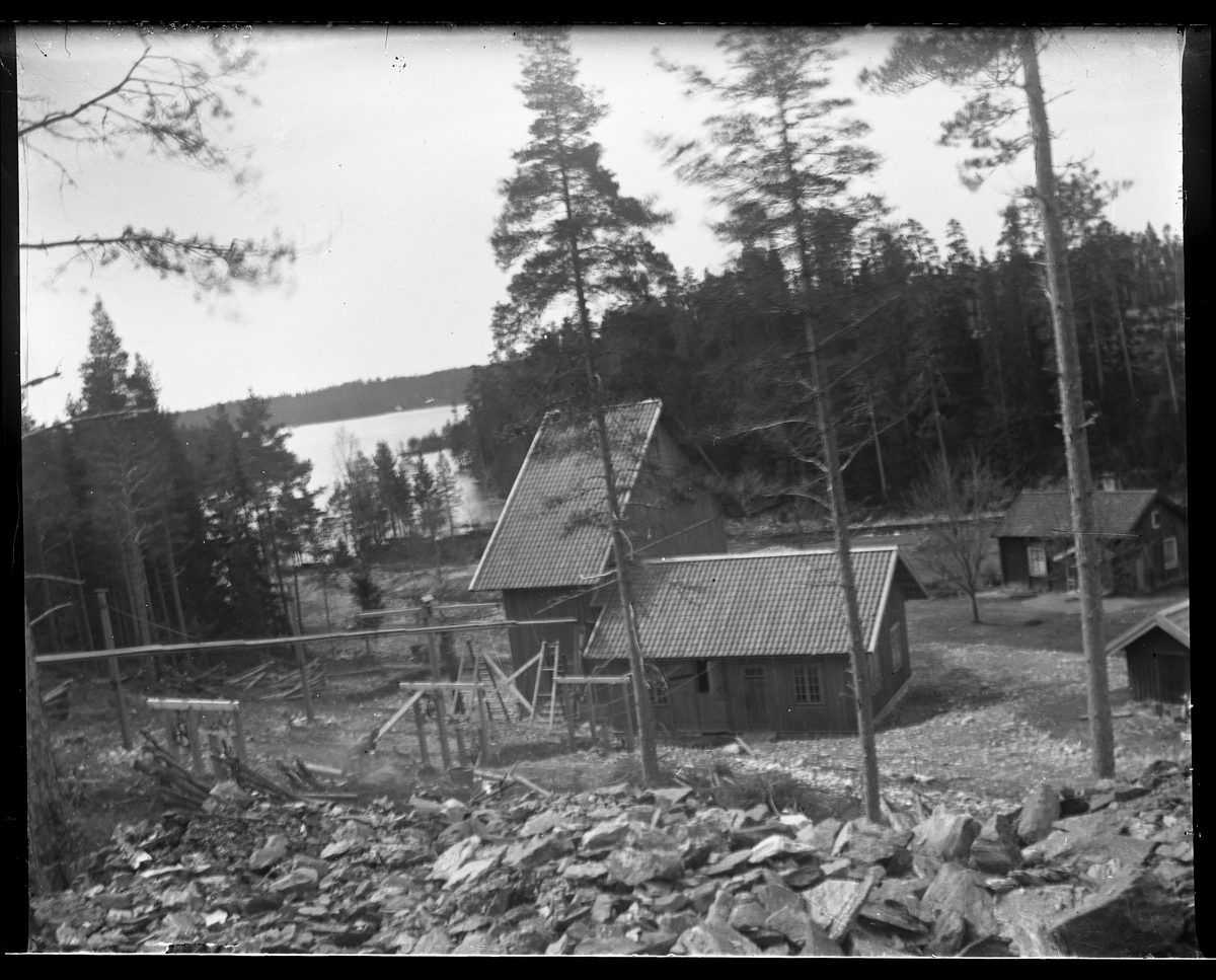 Byggnader vid gruvområde i Källfallet, Riddarhyttan.