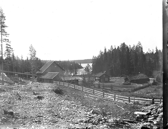 Byggnader vid gruvområde, Källfallet. Riddarhyttan.