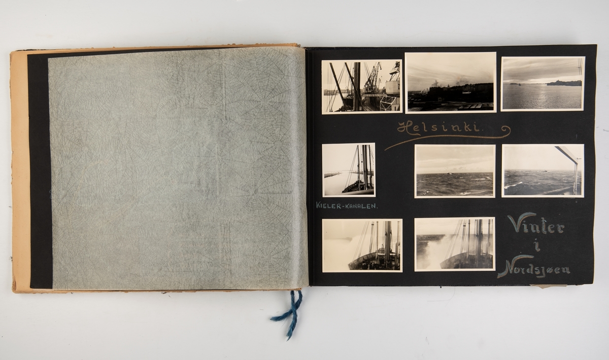 Album med fotografier av reiser med M/S 'Belnor' i 1952
