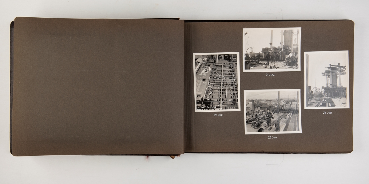 Fotoalbum med bilder av T/S 'Antarctic' ombygget ved A/S Akers Mek. Verksted.