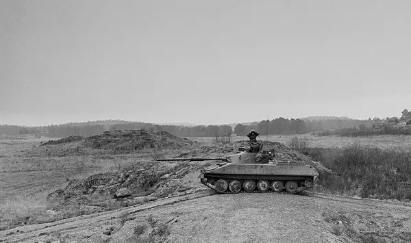 Södermanlands regemente, skjutning strv på Utö