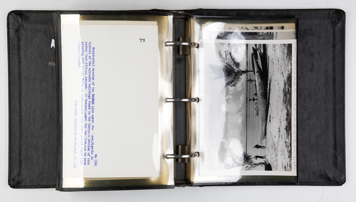 Album med fotografier av M/S 'Fernplant' (b.1939) i Lagos, Nigeria i 1948.