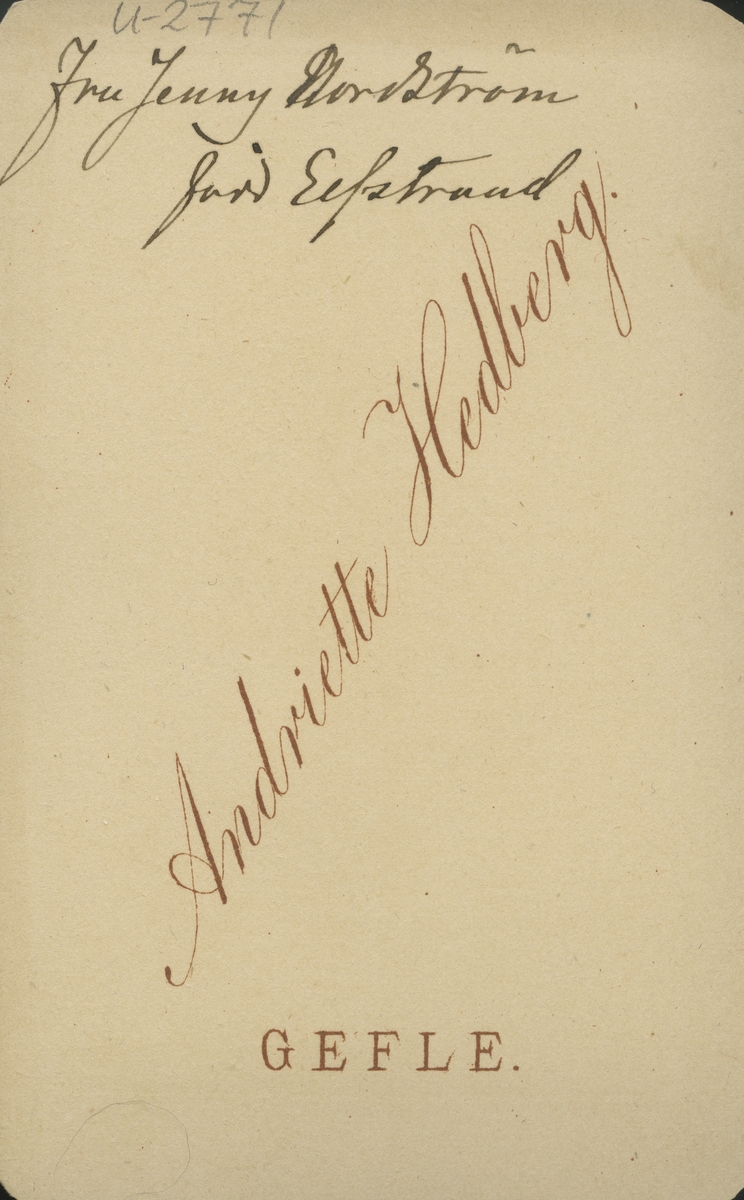 Jenny Nordström f. Elfstrand.