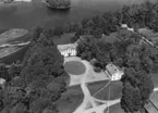 Flygfoto över Ohs Bruks Herrgård i Värnamo Kommun, Jönköpings län. Nr: 334/1957