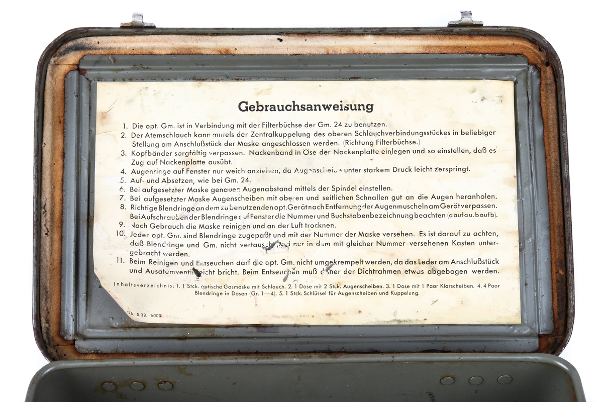 Kasse til gassmaske