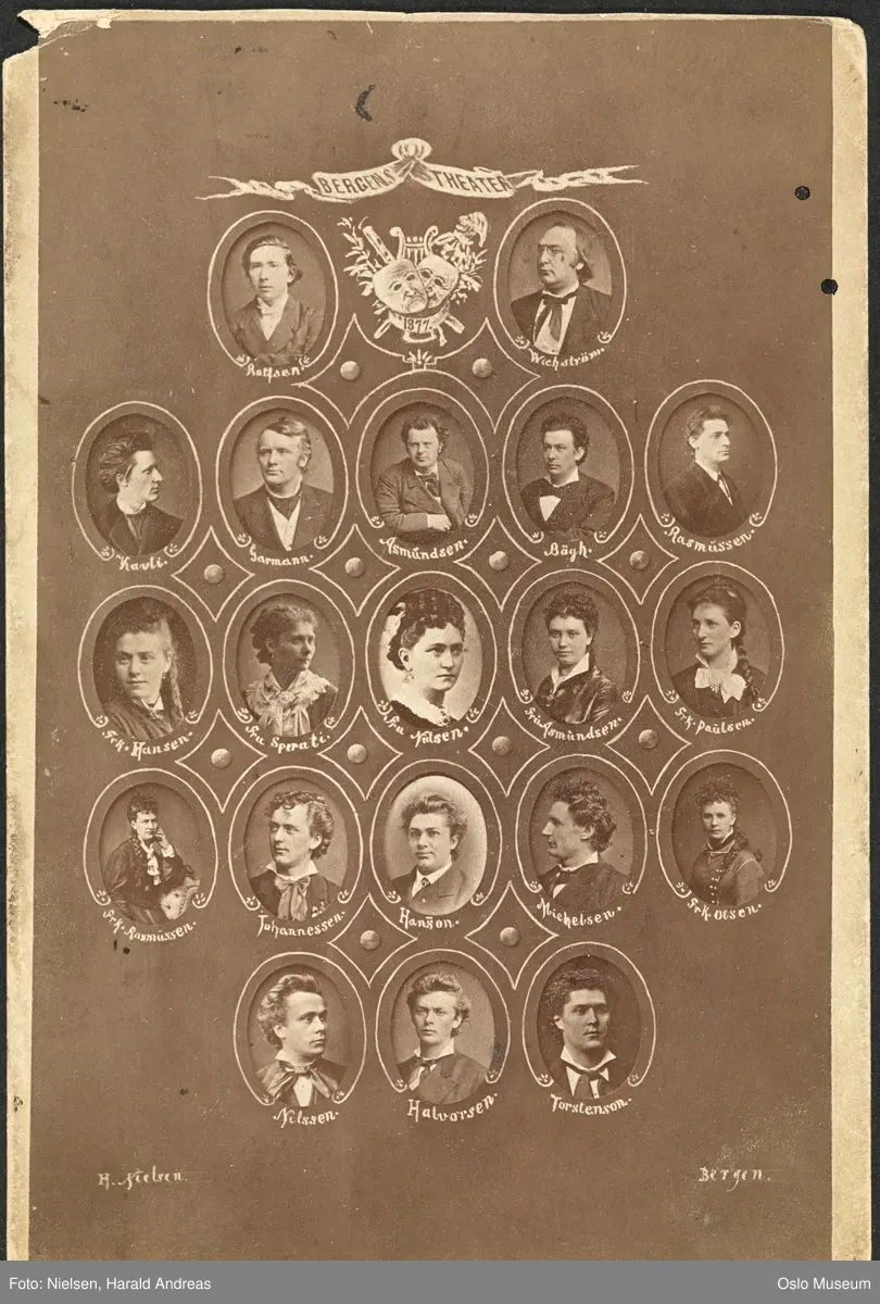 montasje, kvinner, menn, skuespillere