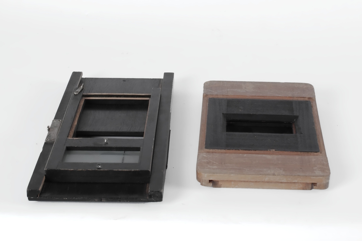 Atelierkamera, enkeltkassett med tredeling.