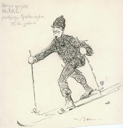 Norges yngste / Skiløber / professor Geelmüyden / 75 år gamm