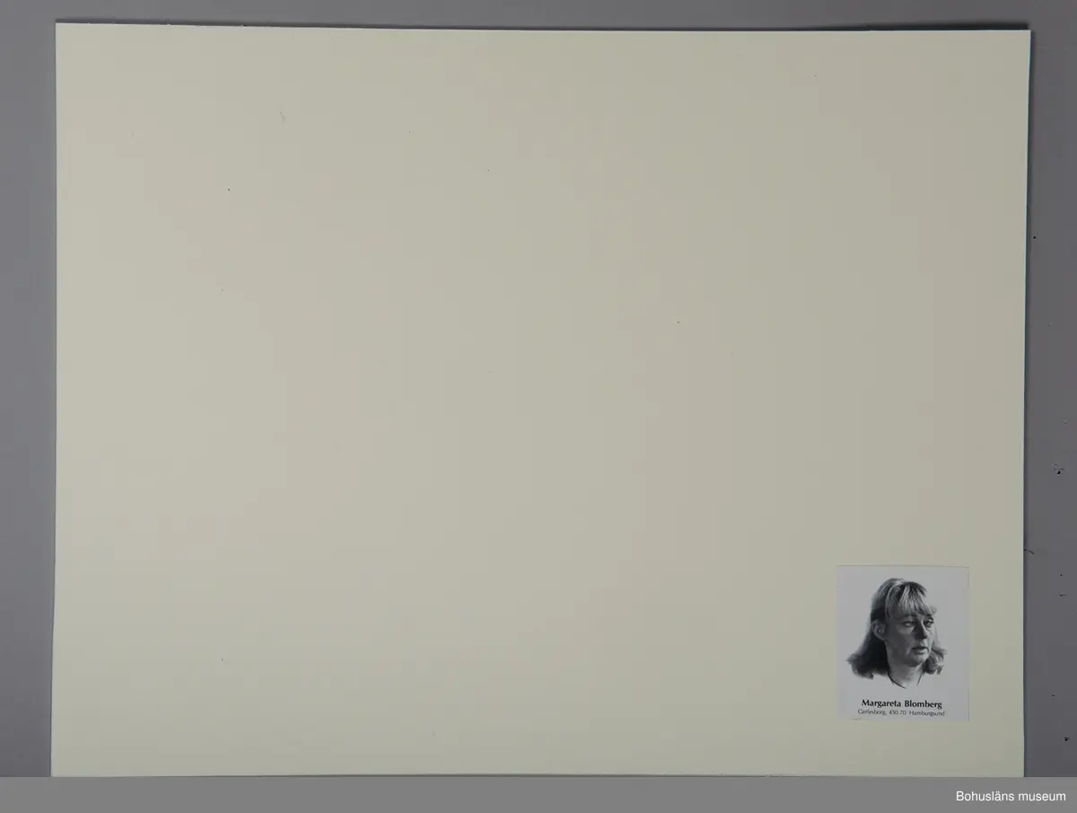 Fotografiskt porträtt Margareta Blomberg, f. 1943