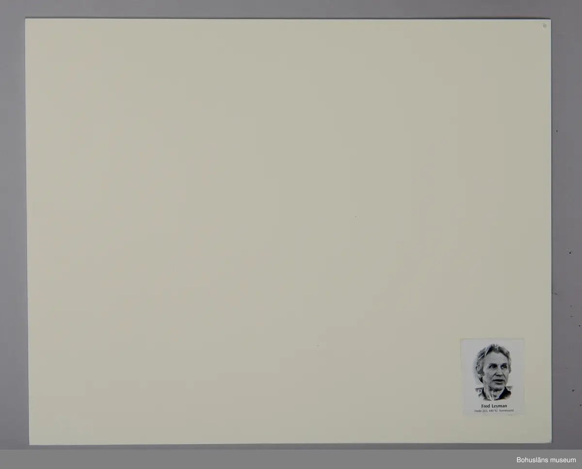 Fotografiskt porträtt Fred Leyman (1919-2004)
