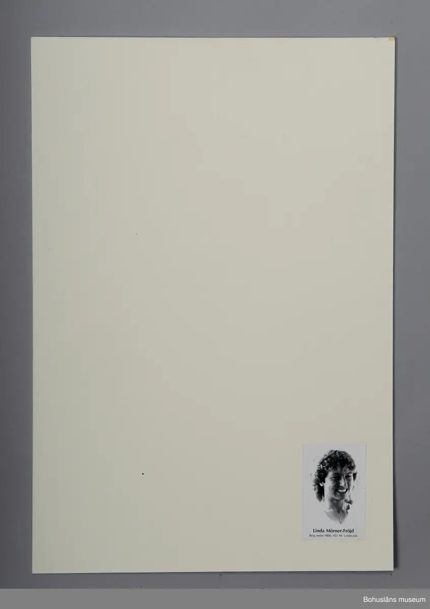 Fotografiskt porträtt Linda Mörner-Fröjd, f. 1953