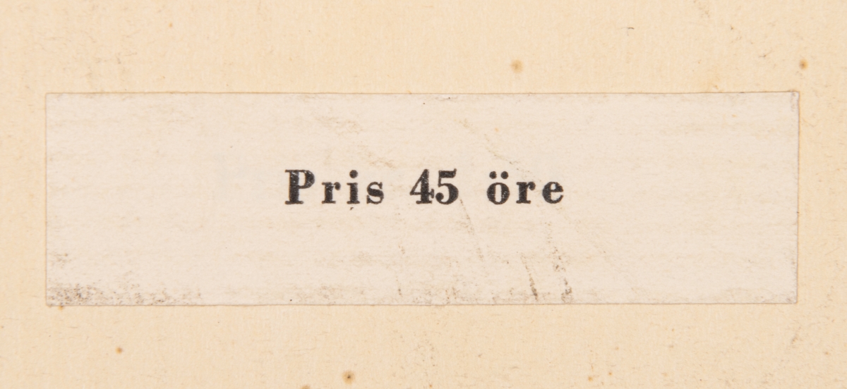 Skolbok, 2st. "På färd genom SVERIGE". Kartor och bilder med anknytning till Nils Holgerssons underbara resa genom Sverige av Selma Lagerlöf. Stämplad "CENTRALSKOLAN".