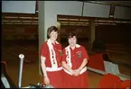 Sonja Sandberg och Inga-Lill Jönsson, segrare i tvåmannalag för damer på SvJF-mästerskapen i bowling i Gävle 1976.