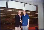 Segrare i individuella klasser vid SvJF-mästerskapen i bowling i Gävle 1976. Till vänster Karl-Ingvar Pettersson och till höger Bernhard Klangefors.