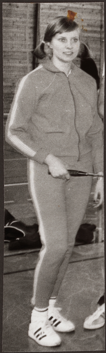 Kerstin Hellström, badmintonspelare och anställd vid Trafikaktiebolaget Grängesberg - Oxelösunds Järnvägar, TGOJ.