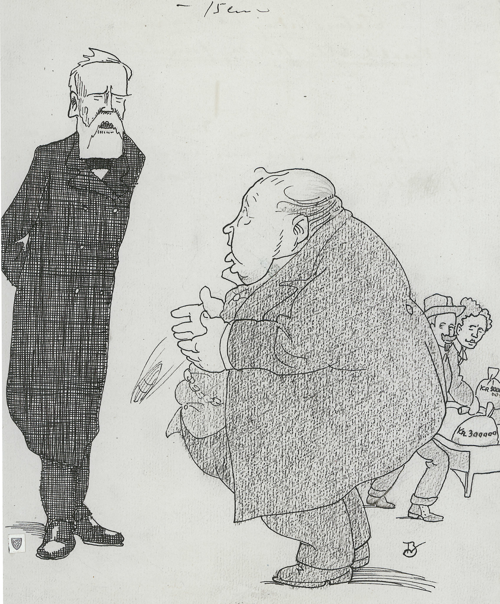 karikatur, mann, helfigur