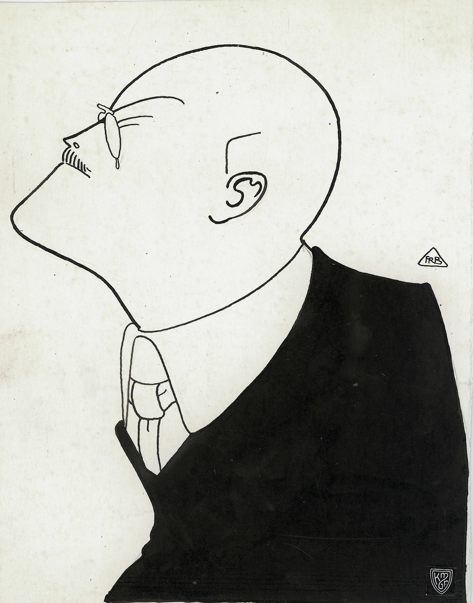 karikatur, mann, brystbilde