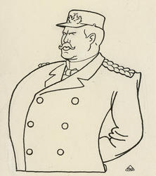 Ordensmænd / I / Politiinspektør Sørensen [papirkunst]