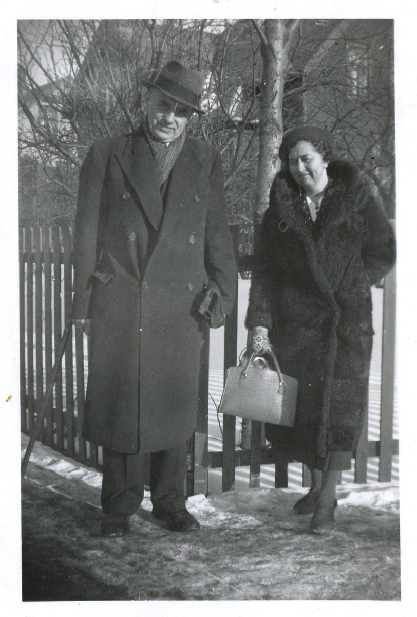Fra familiealbum. Olaf T. Ranum senior og Magda Riiber Ranum.