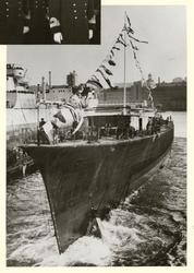 Jagaren Hälsinglands sjösättning, Eriksbergs mek.verkstad.